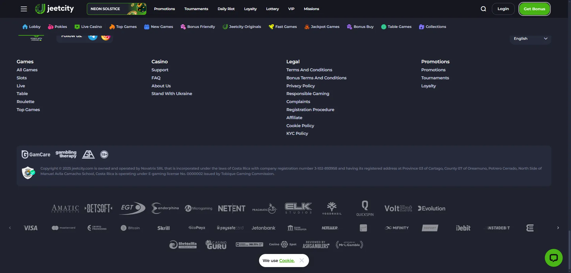 JeetCity Casino payment methods &mdash; crypto bitcoin deposit withdrawal NZ